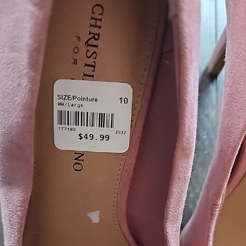 Christian Siriano Pink Pointed-Toe Velvet Heels - Picture 4 of 4